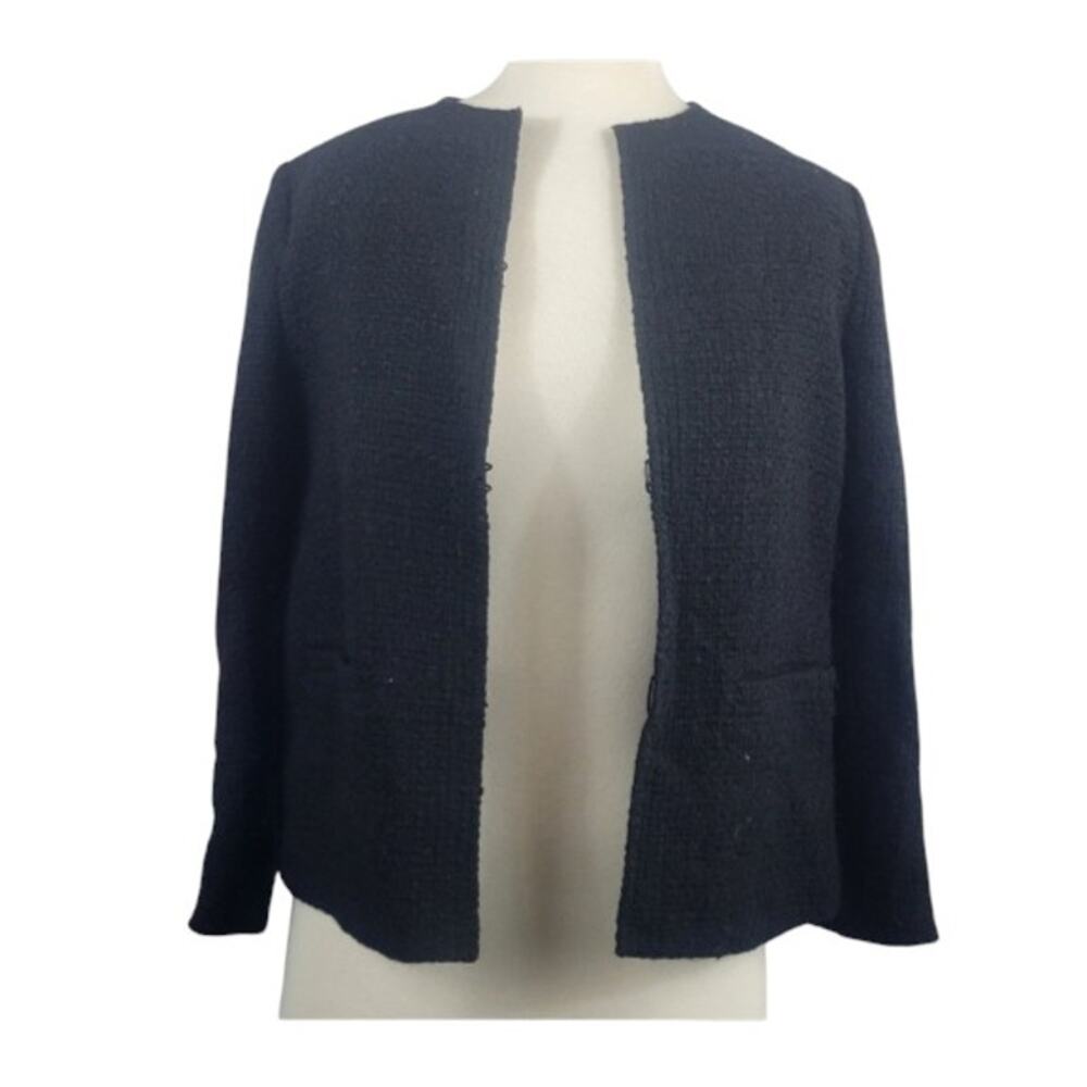 Vince Wool Blend Cropped Jacket Black Size 4